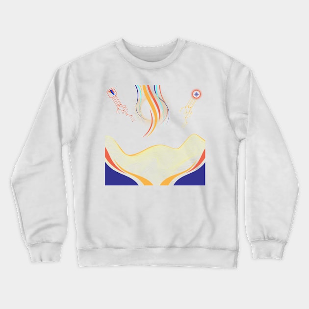 "whale code" - abstract art Crewneck Sweatshirt by thegreyandgreen